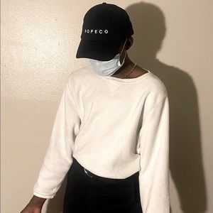 White XL Denim & Co Cotton Sweater